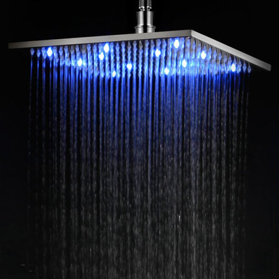 ALFI brand LED12S 12 Inch Square Multi Color LED Rain Shower Head